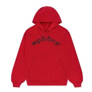 Sp5der Red Men's Hoodie